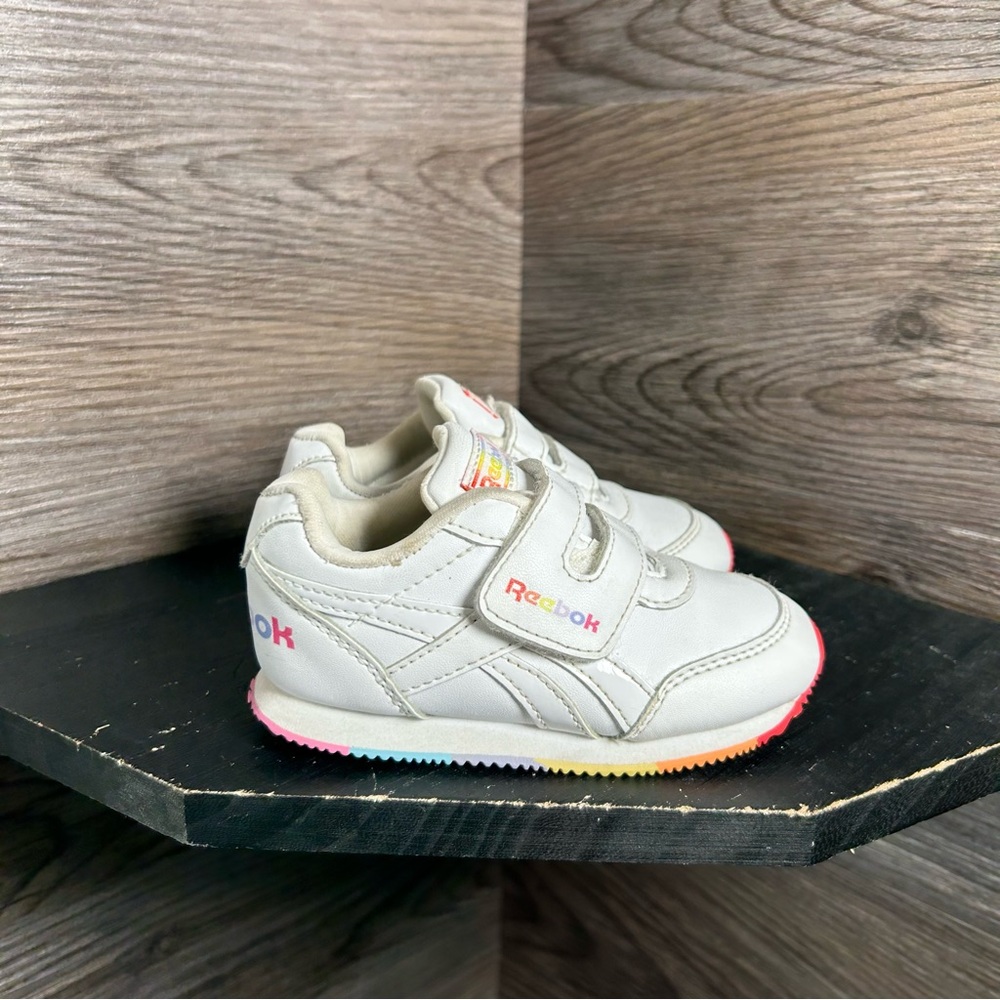 Reebok classic royal rainbow white sneakers